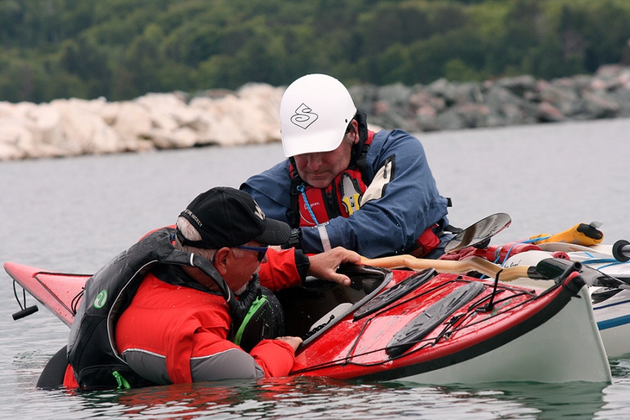 Sea Kayak rescue lesson.