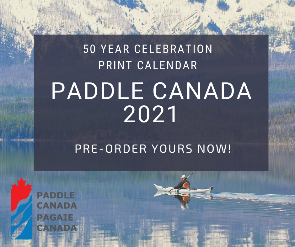 The front cover of the 2021 Paddle Canada calendar.